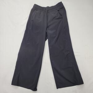 Athleta Women’s 2 Avenue Wide Leg Crop Pants Black Stretch Comfort Casual Travel